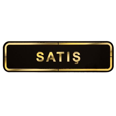 Abs Lüx Çift Katlı Yönlendirme Levhası Siyah-Altın Satış