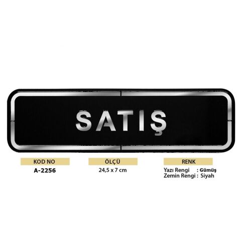 Abs Lüx Çift Katlı Yönlendirme Levhası Siyah-Gümüş Satış