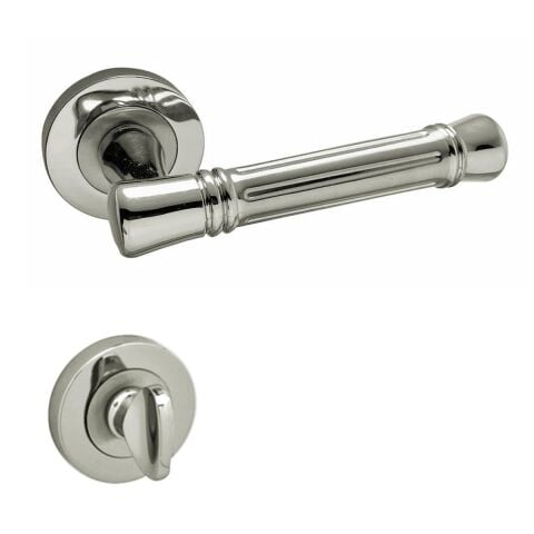 Doğanlar Konsept Venedik Rozetli Kapı Kolu Nikel Saten Wc