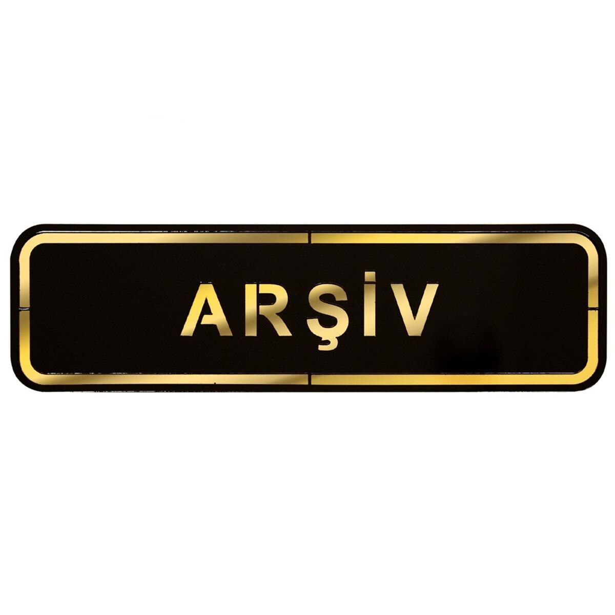 Abs Lüx Çift Katlı Yönlendirme Levhası Siyah-Altın Arşiv