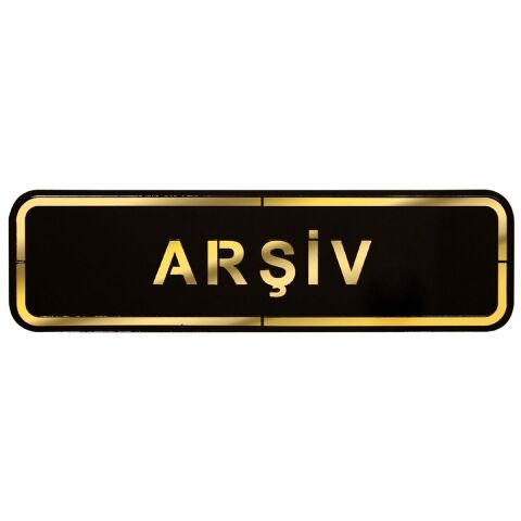 Abs Lüx Çift Katlı Yönlendirme Levhası Siyah-Altın Arşiv