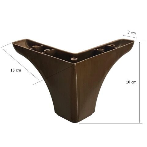 Ilgaz Bellona Mobilya Ayak Koltuk Çekyat Ayağı 10 cm Kahverengi