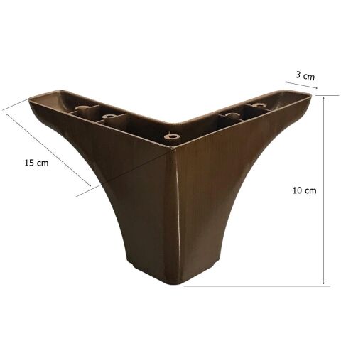 Ilgaz Bellona Mobilya Ayak Koltuk Çekyat Ayağı 10 cm Kahverengi