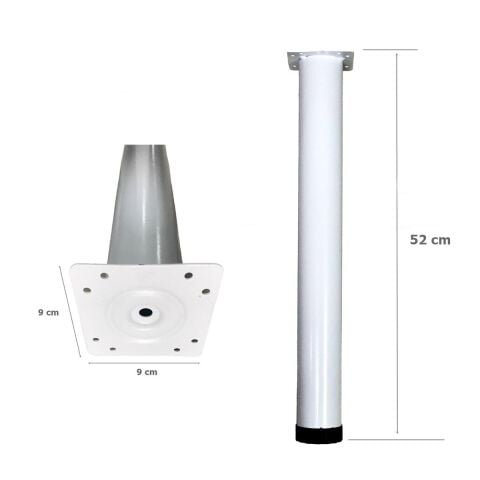 4 Adet Masa ve Sehpa Ayağı 52 cm Beyaz Anaokulu Sınıfları için