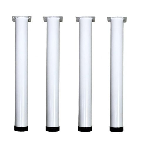 4 Adet Masa ve Sehpa Ayağı 52 cm Beyaz Anaokulu Sınıfları için