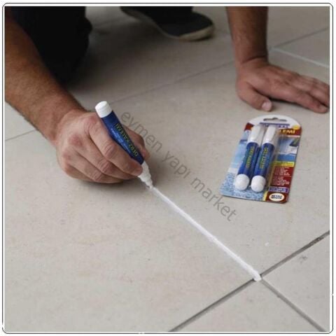 Vodaseal Fayans Derz Kalemi Beyaz 4 lü Set + 4 Adet Yedek Uç