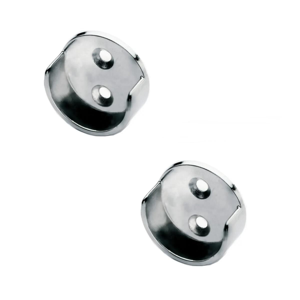 2 Adet Nobel Gökçe Dolap Askı Borusu Flanşı Krom