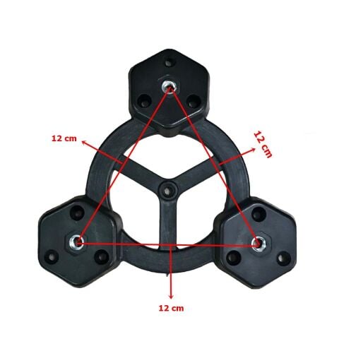 Mobilya Masa Sehpa Ayak Bağlantı Aparatı Dereceli 3 lü Siyah