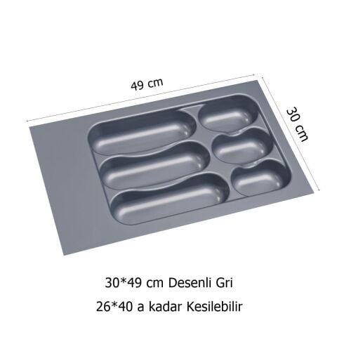 Çekmece içi Kaşıklık 30 x 49 cm Gri Mutfak Çekmece Düzenleyici