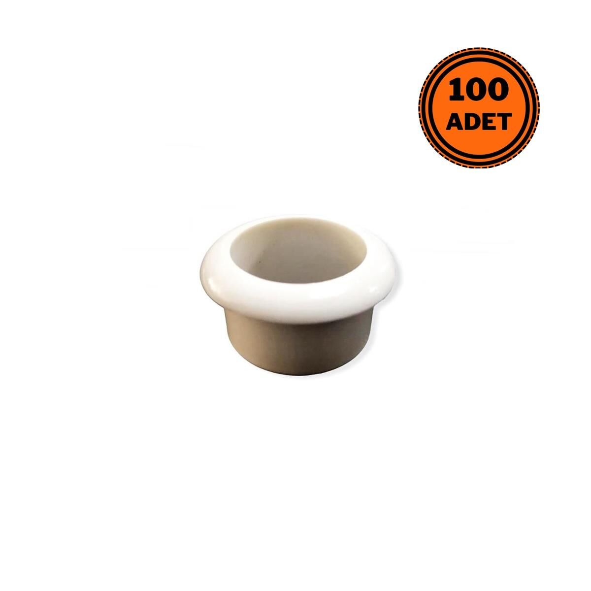 Doğalgaz Flex için 100 Adet Mermer Üstü Delik Tıpası Yüzük Beyaz