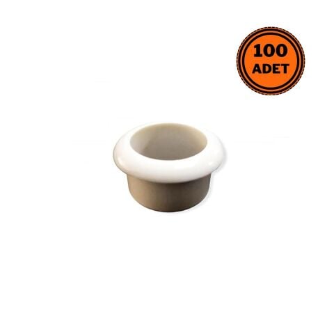 Doğalgaz Flex için 100 Adet Mermer Üstü Delik Tıpası Yüzük Beyaz