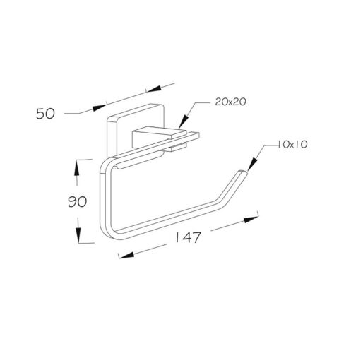 Kare Serisi Paslanmaz Mat Siyah Wc Kağıtlık Tuvalet Kağıtlığı