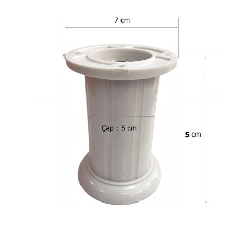 Safir Plastik Ayak Mobilya Koltuk Ayağı Siyah 5 cm