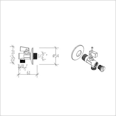 Tema Küresel Filtreli Ara Musluk Taharet Musluğu Blister Ambalajlı