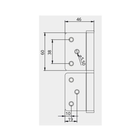 Güven İş Çelik Panel Yönsüz Kapı Menteşesi 12 cm Mat Siyah