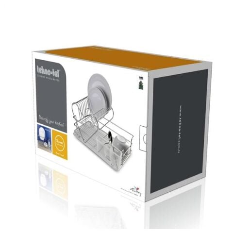 Tekno Tel KB-011 İki Katlı Tezgah Üstü Bulaşıklık Tabaklık Krom