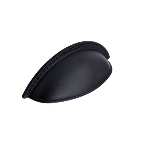 Tas Çanak Mobilya Dolap Kulp Desenli 64 mm Mat Siyah
