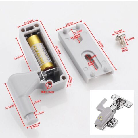 Dolap Içi Sensörlü Menteşe Lambası Led Aydınlatma Pilleri Dahil