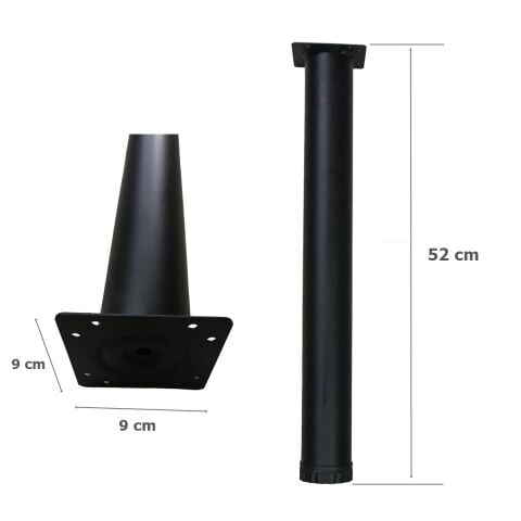 4 Adet Masa ve Sehpa Ayağı 52 cm Mat Siyah Anaokulu Sınıfları için