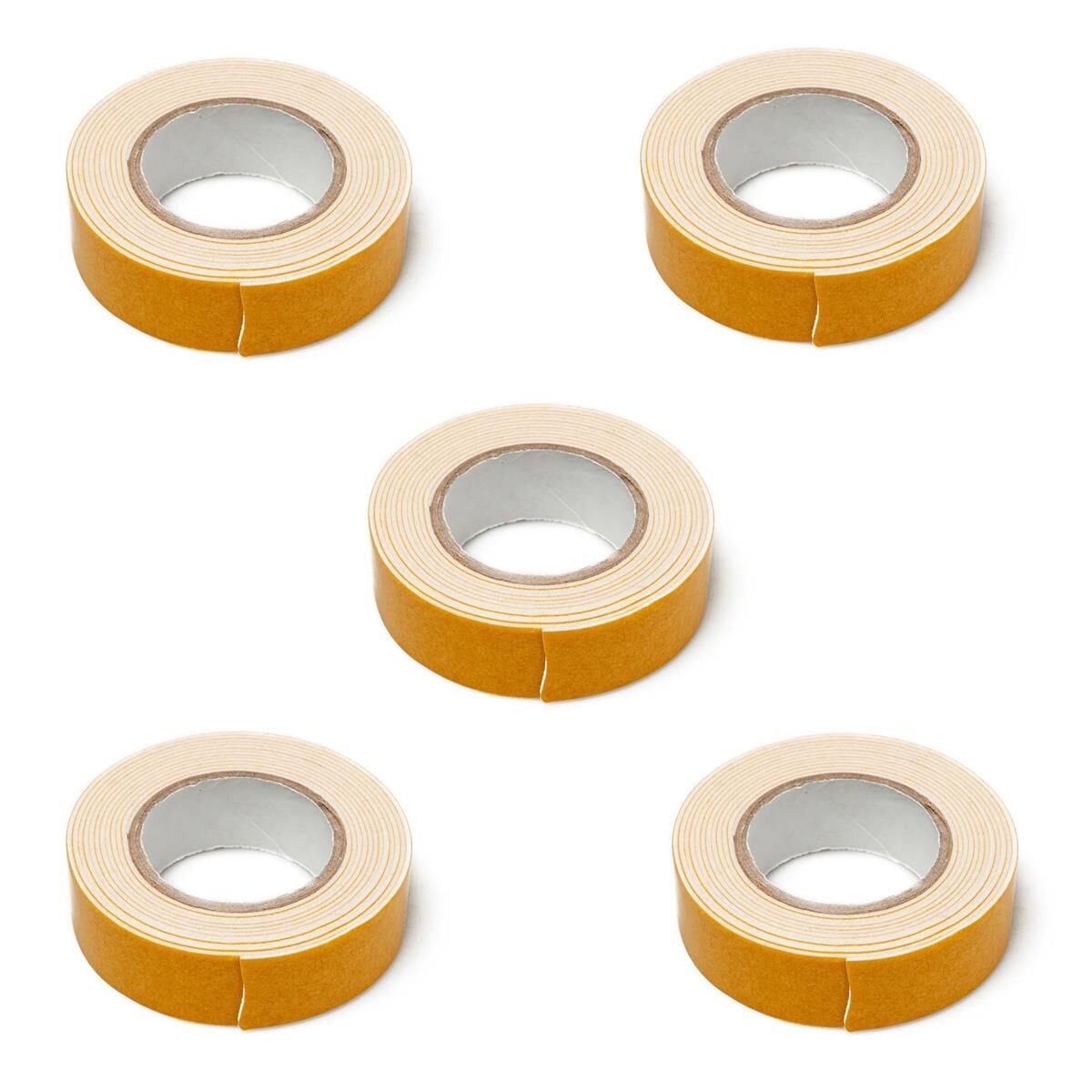 5 Adet Çift Taraflı Bant Süngerli 18 mm * 2 mt