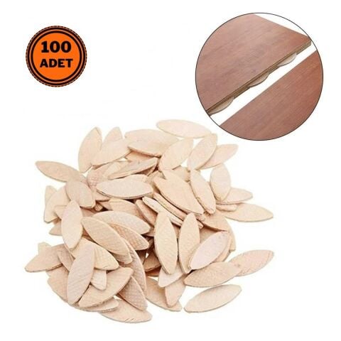 100 Adet Ahşap Bisküvi Kavela Lamel Yaprak Kavelya No:20