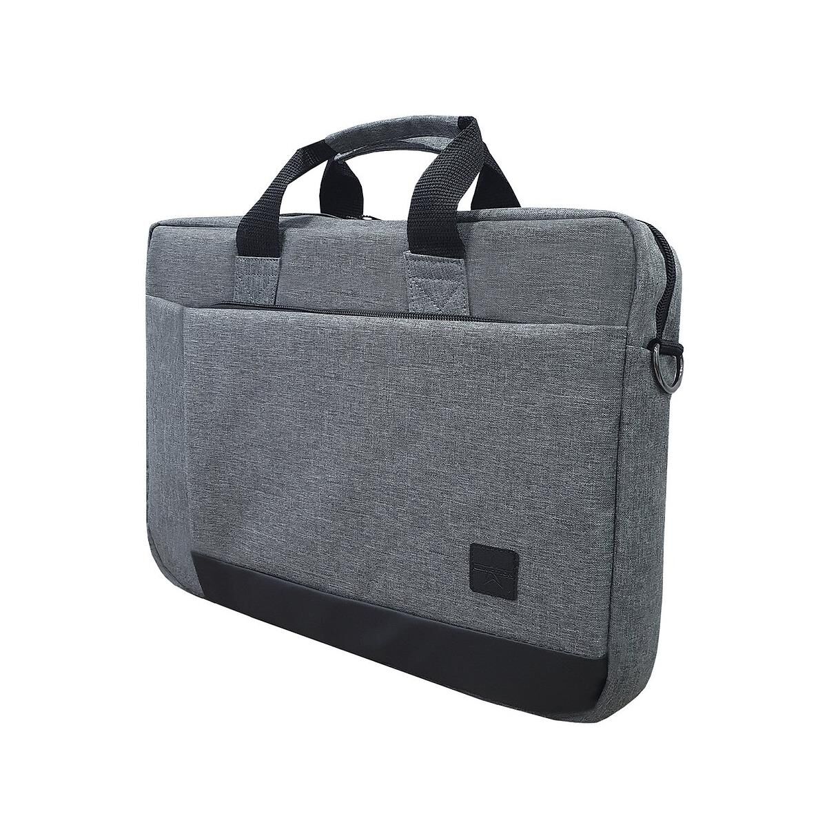 Gbmotion 3 Bölmeli Evrak Laptop El Omuz Çantası 17,3 İnç Gri
