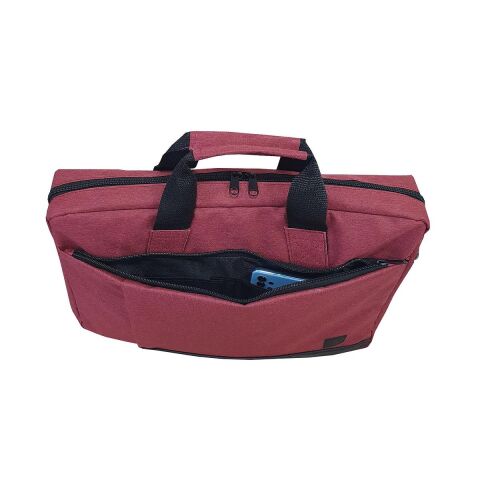 Gbmotion 3 Bölmeli Evrak Laptop El Omuz Çantası 17,3 İnç Bordo