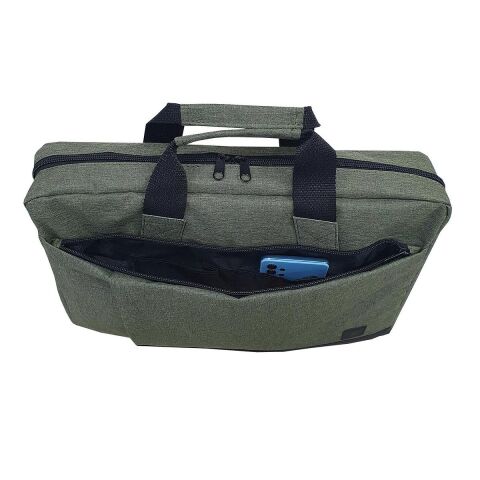 Gbmotion 3 Bölmeli Evrak Laptop El Omuz Çantası 17,3 İnç Yeşil