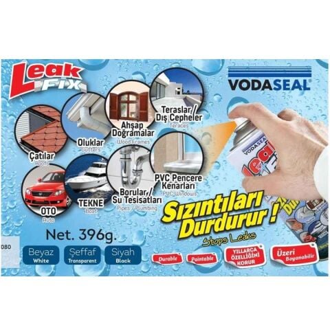 Leak Fix Sızıntı Önleyici Kauçuk Yüzey Kaplama Sprey 396 Gr Siyah