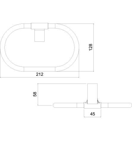 Tema Premium Serisi Banyo Yuvarlak Havluluk Paslanmaz Krom