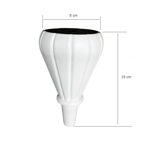 Sultan Lükens Ayak Dolap Koltuk Mobilya Ayağı Beyaz 15 cm
