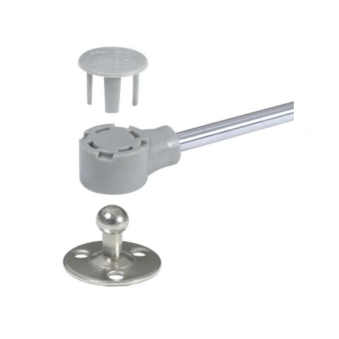 Gazlı Amortisör Piston 80 N Kalkar Dolap Kapakları için 27 cm Gri