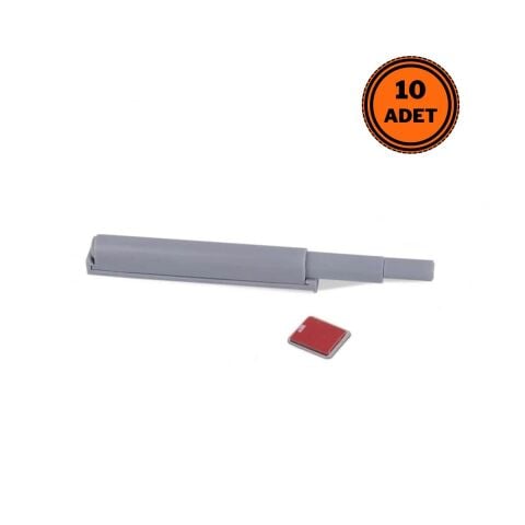 10 Adet Mıknatıslı Kapak İtici Bas Aç Kalın Tip 80 mm Gri