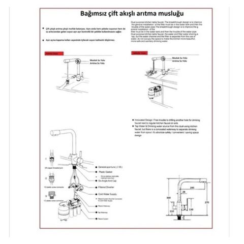 Venezia Nirvana Serisi Arıtmalı Mutfak Evye Bataryası Siyah