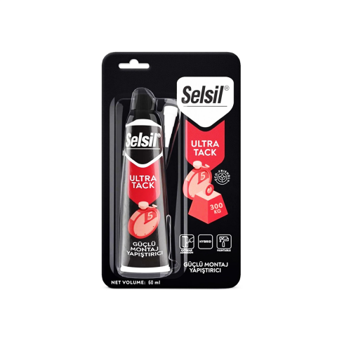 Selsil Ultra Tack Montaj Yapıştırıcı Korniş Yapıştırıcısı 60 ml Beyaz
