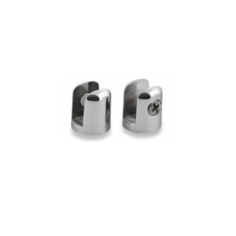 2 Adet Yuvarlak Cam Raf Tutucu Etejer 7 mm Parlak Krom Metal