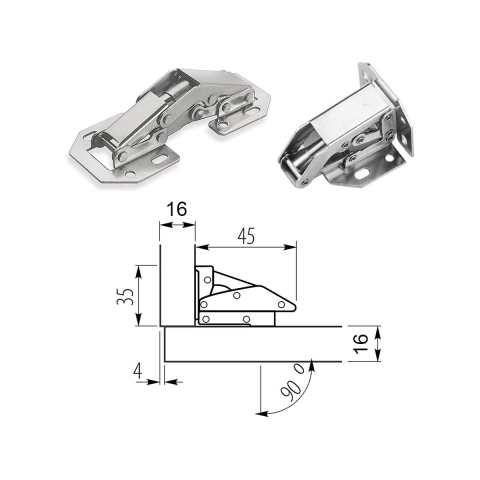 Tas Deliksiz Mobilya Dolap Menteşesi