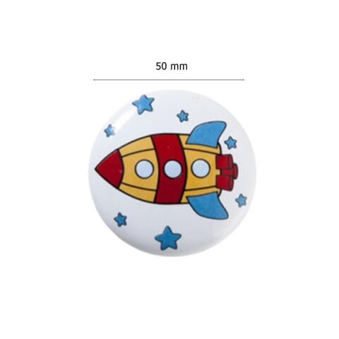 Porselen Düğme Roket Çocuk Odası Mobilya Dolap Kulp