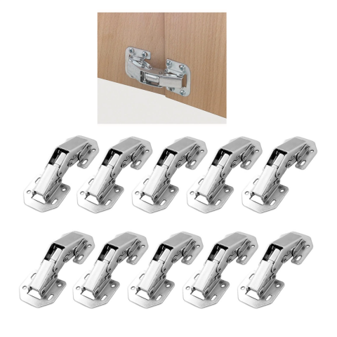 10 Adet Tas Deliksiz Mobilya Dolap Menteşesi