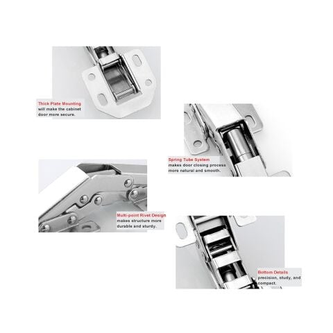 10 Adet Tas Deliksiz Mobilya Dolap Menteşesi