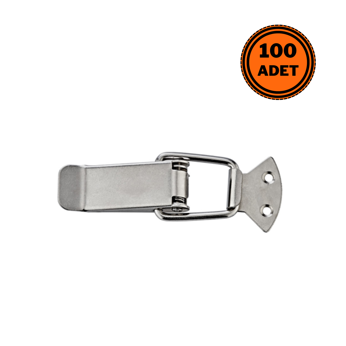 100 Adet Sandık Klipsi Kilidi Gergi Mandalı Orta Boy Nikel