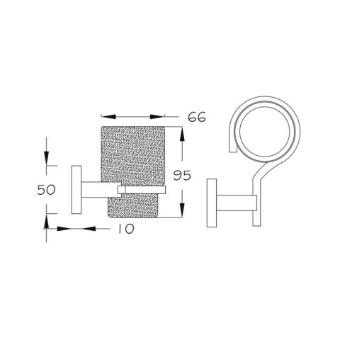 Kare Serisi Paslanmaz Mat Siyah Banyo Cam Diş Fırçalık
