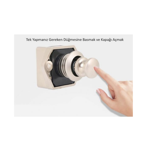 Karavan ve Tekneler için Basmalı Çekmece Dolap Kilidi Saten