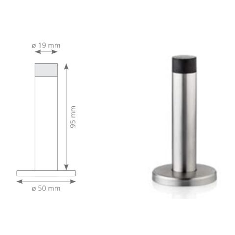 5 Adet Kapı Tamponu Stoper Duvara Monte Paslanmaz İnox 9,5 cm