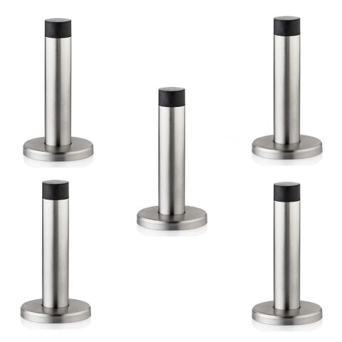 5 Adet Kapı Tamponu Stoper Duvara Monte Paslanmaz İnox 9,5 cm