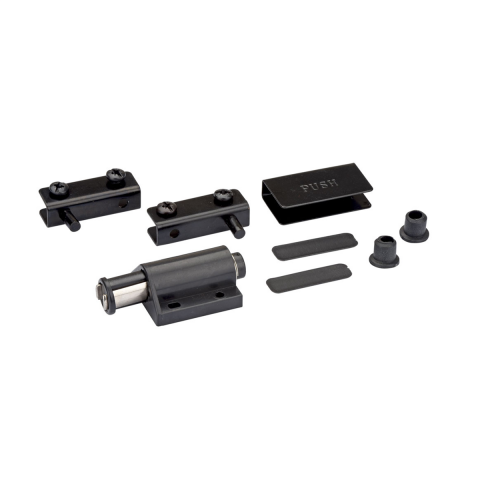 Cam Kapak Menteşesi Tekli İticili Mıknatıslı Çıtçıt Takım Siyah