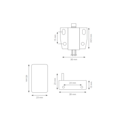 Cam Kapak Menteşesi Tekli İticili Mıknatıslı Çıtçıt Takım Beyaz