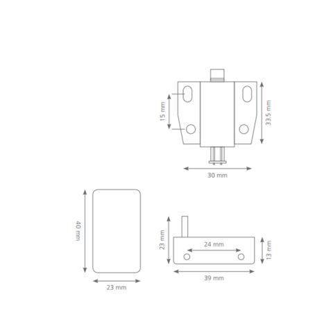 Cam Kapak Menteşesi Tekli İticili Mıknatıslı Çıtçıt Takım Beyaz