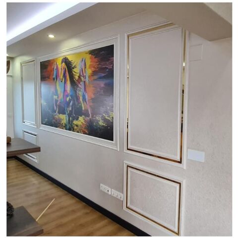 50 mm x 2800 mm Altın Sibu Aynalı Pleksi Şerit Mobilya Süsü