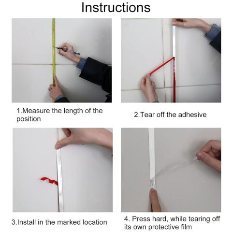 50 mm x 2800 mm Gümüş Sibu Aynalı Pleksi Şerit Mobilya Süsü